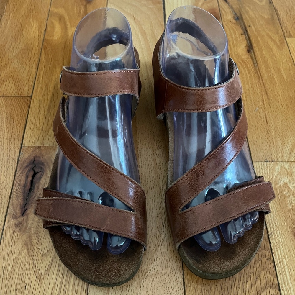Josef Seibel Tonga Sandals Womens 37 Brown‎ Leather Strappy Outdoor Comfort